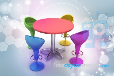 Modern Bar Table Stock Image