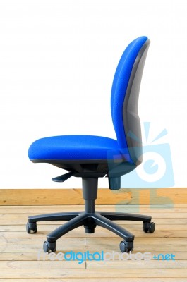 Modern Blue Office Chair Stock Photo