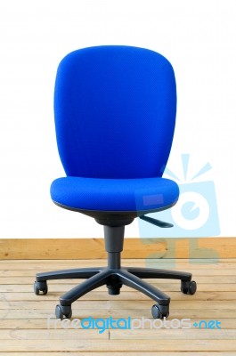 Modern Blue Office Chair Stock Photo