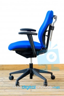 Modern Blue Office Chair Stock Photo