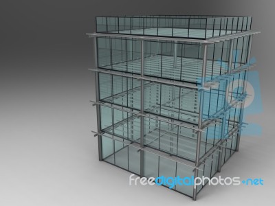 Modern building model Stock Image