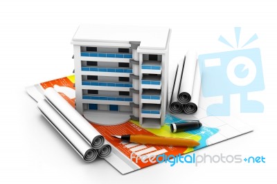 Modern Building Project Stock Image