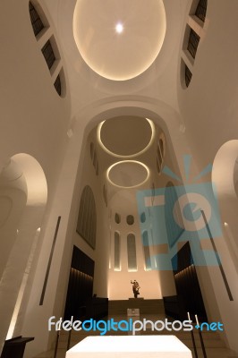 Modern Church Interior With Altar Stock Photo