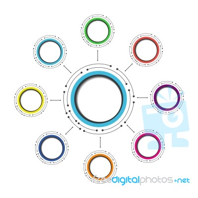 Modern Circle Infographic Stock Image