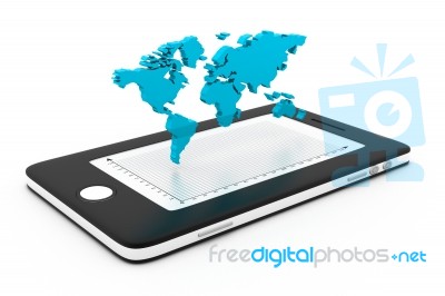 Modern Communication Technology , Smart Phone Network Stock Image