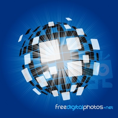 Modern Disco Ball Background Means Futuristic Art Or Wallpaper Stock Image