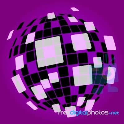 Modern Disco Ball Background Shows Nightclub Or Light Spots Stock Image