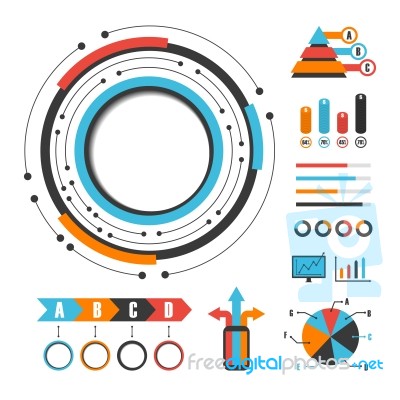 Modern Graph Infographic Stock Image