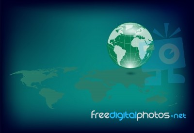 Modern Green Globe Stock Image