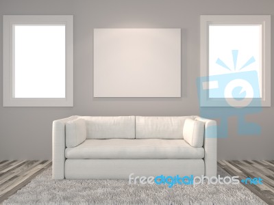 Modern Interior Living Room Stock Image