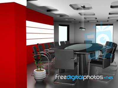 Modern Interior Of Office Stock Image