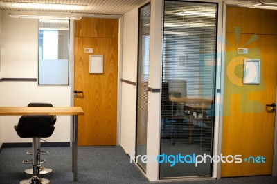 Modern Office Interiors And Cabins Stock Photo