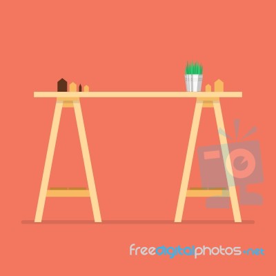 Modern Office Table Stock Image