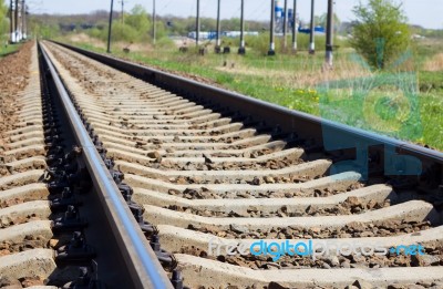 Modern Railway Stock Photo