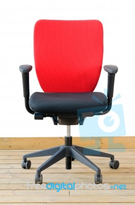 Modern Red Office Chair Stock Photo