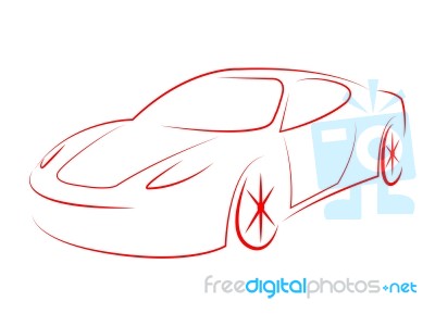 Modern Sportscar Indicates Performance Sports-car And Supercar Stock Image