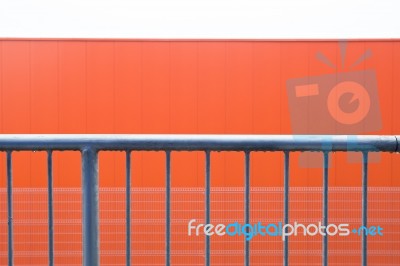 Modern Steel Railing Stock Photo