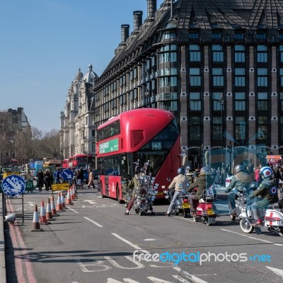 Mods Back In London Stock Photo