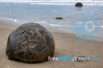 Moeraki Boulders Stock Photo