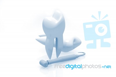 Molar with scaler Stock Image