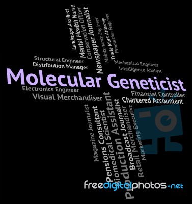 Molecular Geneticist Represents Sub Atomic And Subatomic Stock Image