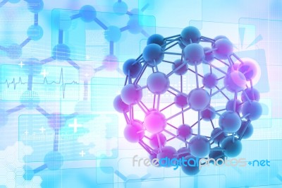 Molecules Background Stock Image