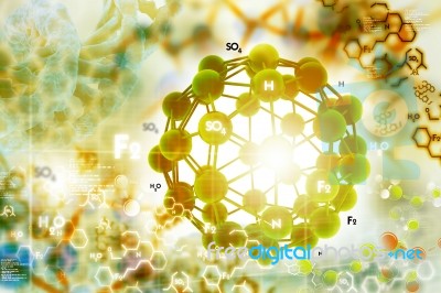 Molecules Background Stock Image