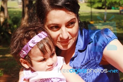 Mom And Daughter Stock Photo