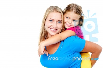 Mom And Daughter Having Fun Stock Photo