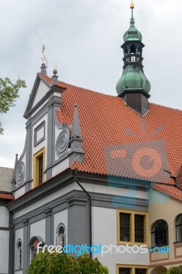 Monastery Of Minorities In Cesky Krumlov Stock Photo