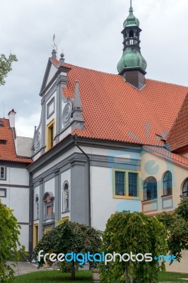 Monastery Of Minorities In Cesky Krumlov Stock Photo