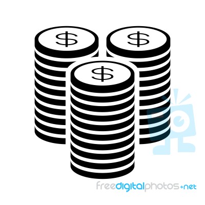 Money Coin Stack Stock Image