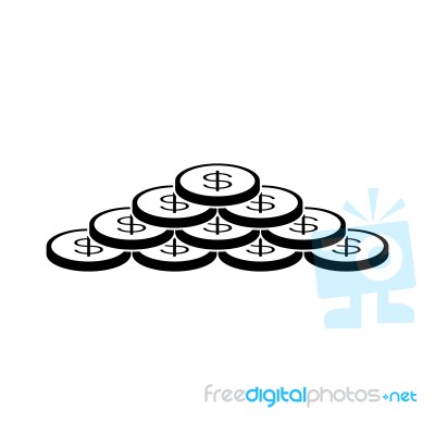 Money Coins.  Illustration Stock Image