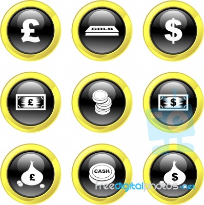 Money Icon Set Stock Image