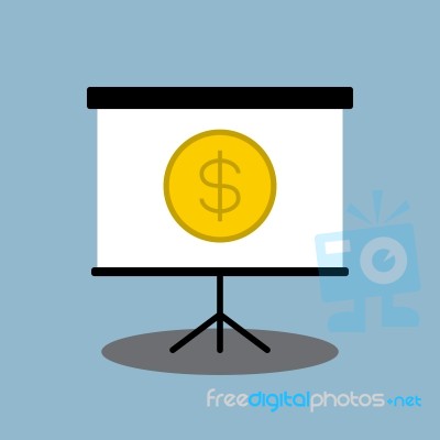 Money Presentation On Board  Illustration Stock Image