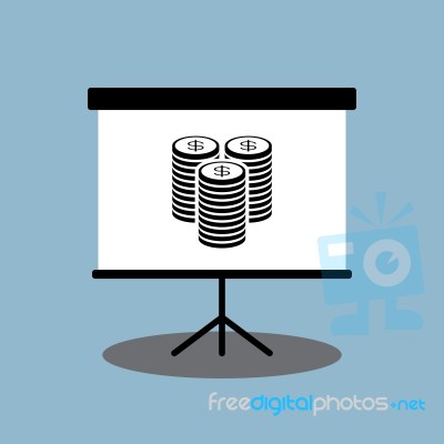 Money Presentation On Board  Illustration Stock Image