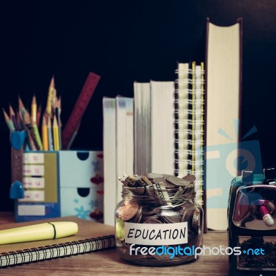 Money Saving For Education Stock Photo