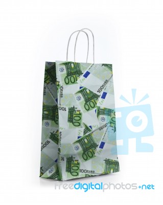 Money Shop Bag Stock Photo