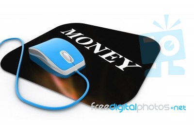 Money With A Computer Mouse Stock Image