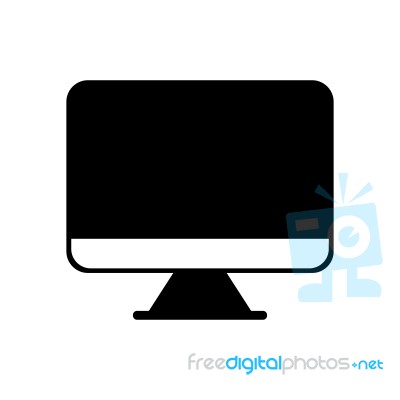 Monitor Symbol Icon  Illustration On White Backgroun Stock Image