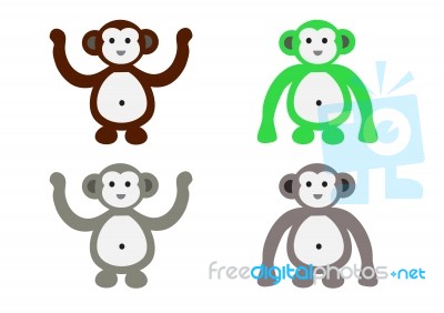 Monkey Cartoon Stock Image