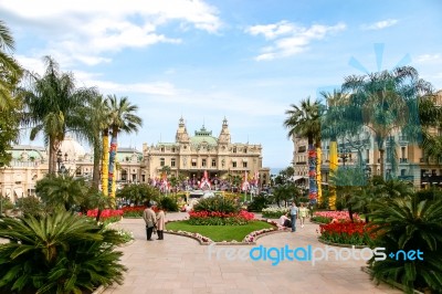 Monte Carlo, Monaco/europe - April 19 :  A View Of The Casino At… Stock Photo