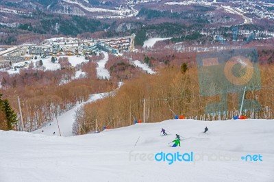 Monte Sainte Anne In Quebec, Canada Stock Photo