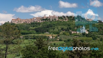 Montepulciano, Tuscany/italy - May 17 : View Of Montepulciano It… Stock Photo