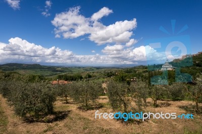 Montepulciano, Tuscany/italy - May 17 : View Of San Biagio Churc… Stock Photo