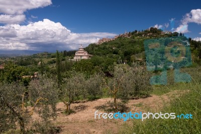 Montepulciano, Tuscany/italy - May 17 : View Of San Biagio Churc… Stock Photo