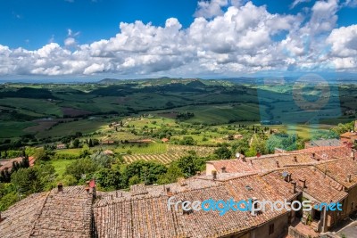 Montepulciano, Tuscany/italy - May 17 : View Of The Countryside Stock Photo