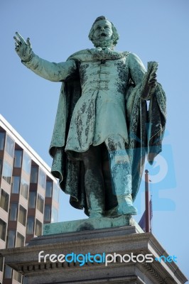 Monument To Jozsef Eotvos In Budapest Stock Photo