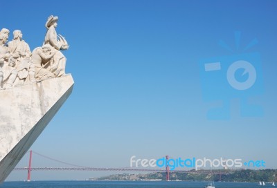 Monument To The Discoveries In Lisbon Stock Photo