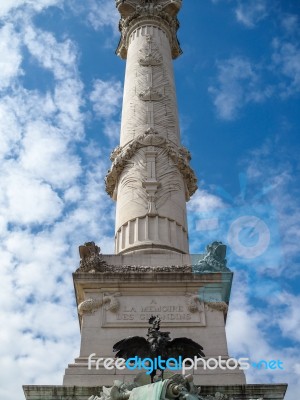 Monument To The Girondins In Place Des Quincones Bordeaux Stock Photo